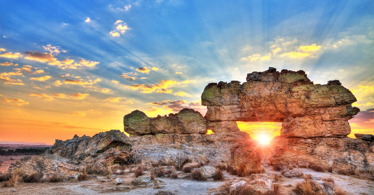 The Window of Isalo at sunset